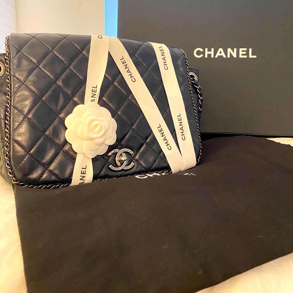 Chanel purse - dark navy blue lambskin